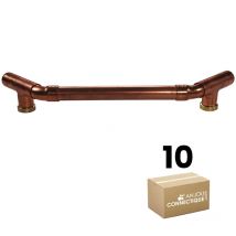 Lot de 10 Poignées élégantes en Cuivre - Entraxe 128 mm - Ø12 - Arcanaute