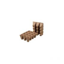 Plateau de godets 100% en fibre de bois pour semis, Plateau 6 godets