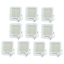 Optonica - Lot de 10 Projecteurs led 100W Blanc Étanche IP65 9000lm 477W Blanc Naturel 4500K