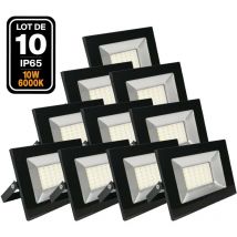 10 Projecteurs Led 10W Ipad 6500k Haute Luminosité