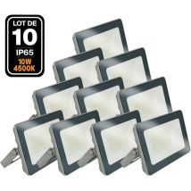 Europalamp - 10 Projecteurs led 10W ProLine 4000K Haute Luminosité