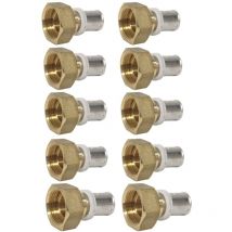 Blansol - Lot de 10 raccords multicouche à sertir femelle écrou libre (20/27) 3/4 - Ø16x2,0-MULTIPEX