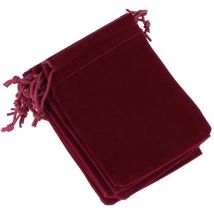 Feiyue - Lot de 10 sacs cadeaux avec cordon de serrage, 9 x 12 cm, pour cadeaux de mariage, bonbons, bijoux (vin rouge)