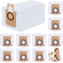 Shining House - Lot de 10 Sacs d'aspirateur Accessoires pour L10s Ultra / L10 Ultra/L20 Ultra Aspirateur, Grande Capacité de 2,5 l, pour Xiaomi X10 &