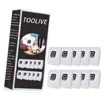 Toolive - Lot de 10 sacs d'aspirateur - Pour Rowenta Hygiene + ZR200520 ZR200720, Pour Silence Force Compact Power X-Trem Power (RO64xx RO63xx RO68xx