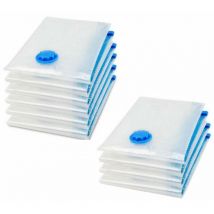 Lot de 10 sacs de rangement sous vide pour aspirateur, housse de rangement sous vide pour vêtements, couette, literie, oreillers - Ahlsen