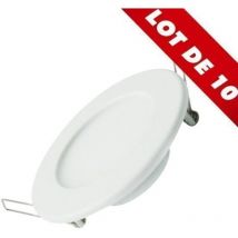 Lot de 10 Spot Encastrable LED Panel Extra-Plat 12W Température de Couleur: Blanc Chaud 3000K