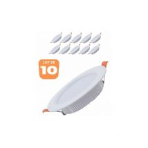 Lot de 10 spots ALEXA SMD LED rond blanc 12W 6400K