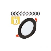Horoz Electric - Lot de 10 spots alexa smd led rond noir 30W 7000K