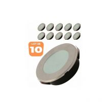Horoz Electric - Lot de 10 spots led rond Mat chrome 2W