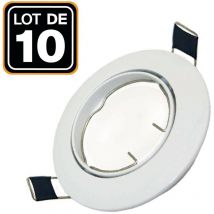 10 Collerettes supports encastrables orientables Spot led rond
