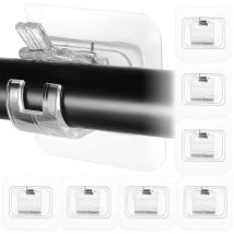 Lot de 10 supports de tringles à rideaux auto-adhésifs, crochets de rideaux, supports de tringles à rideaux