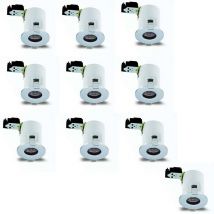 Leclubled - Lot de 10 Supports RT2012 étanche IP65 bbc fixe aluminium Brossé 75mm