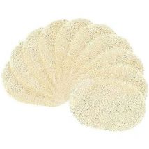Lot de 10 tampons exfoliants naturels pour le visage, réutilisables, pour le nettoyage du visage