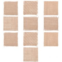 Lot de 10 tapis isolants en lin pour bougies, coussins, accessoires de photographie, style mixte