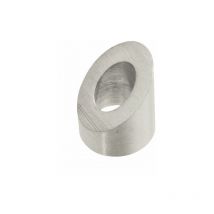 (Lot de 10) Terminaison oblique pour profil plat - Tête plate - Inox A4 11x40 mm