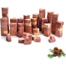 Readcly - Lot de 100 Anti Mites Bois de Cèdre Anti Mites Textiles Antimites Boules en Bois de Cèdre Cœurs Naturel sans Produit Chimique, Piège