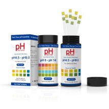 Coocheer - Lot de 100 bandelettes de test de pH universelles, gamme complète de 0 à 14, tests rapides de pH pour urine, salive, eau potable,