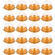 Lot de 100 boîtes à gâteaux, conteneurs à cupcakes, boîtes à dragées, gobelets en papier, mini-support, conteneurs d'emballage en forme de lune,