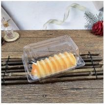 Lot de 100 boîtes à gâteaux individuelles, boîtes à gâteaux pour portions de gâteaux, conteneurs à emporter de 7,3 pouces