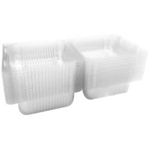 Lot de 100 boîtes individuelles pour tranches de gâteau, conteneurs à dessert, boîtes à cheesecake, boîtes carrées empilables