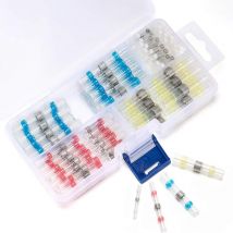 Lot de 100 Connecteurs de Soudure Thermorétractables - 4 Tailles Différentes - Connecteurs de Câbles - Assortiment