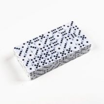 Fei Yu - Lot de 100 dés à six faces pour fête/jeu/puzzle Blanc