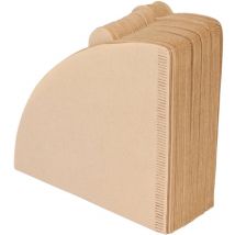 Lot de 100 filtres à café V60 non blanchis, brun naturel, 1 à 2 tasses, filtres à café jetables en papier, compatibles avec les filtres à café en