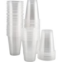 Yzmrbdqc - Lot de 100 gobelets en plastique, gobelets en plastique, gobelets en plastique jetables Gobelets en plastique transparent Gobelets