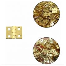 Umnuou - Lot de 100 mini charnières charnières plates pliantes à vis, adaptées aux meubles, portes et fenêtres, etc.
