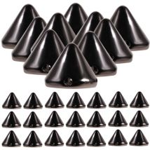Feiyue - Lot de 100 perles d'espacement pour accessoires de bijoux, pour vêtements, bracelets en laiton perlé, chouchous noirs