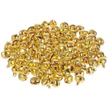 Lot de 100 petites clochettes de 12 mm pour décoration de Noël, mariage, bijoux, breloques (doré)