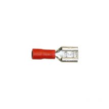 Electro Dh - Lot de 100 pièces Bornes Faston femelles isolées pour câbles de 1,5 à 2,5 mm² 4,80 mm Couleur Boîtier Bleu 10.916/4.8/Z 8430552103041