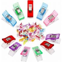 Lot de 100 pinces à tissu multicolores accessoires de couture fournitures de couture pince multi-usages aides à la machine à coudre pour la couture,