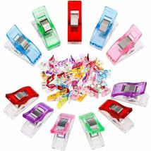 Lot de 100 pinces à tissu multicolores accessoires de couture fournitures de couture pince multi-usages aides à la machine à coudre pour la couture,