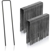 Keyoung - lot de 100 piquets de fixation en acier 2,9 mm, 150 mm long, 25 mm large