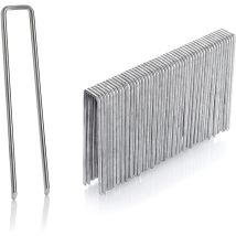 Lot de 50 piquets de Fixation en Acier galvanisé Inoxydable H150mm, L25mm, Ø2,9 mm