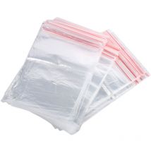 Treetalk - Lot de 100 sachets d'emballage en plastique transparent réutilisables avec fermeture à glissière pour le stockage des bonbons, des noix et