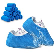 Lot de 100 Surchaussures Jetables, Antiderapantes Non Tissé Couvre Chaussure, Anti-Salissures Impermeable Respirant pour Médical, Atelier, Herbe,