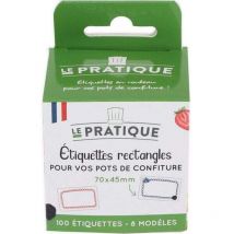 Lot de 100 étiquettes pour conserve et confiture Le Pratique