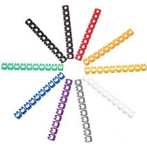 Lot de 100 tubes marqueurs en plastique colorés pour câbles d'identification 0-9