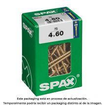Boîte 75 unités. vis a bois Spax cab. plat yellox 4,0x60mm Spax