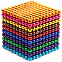 Neptune - Lot de 1000 boules magnétiques de 3mm pour mélanger le soulagement du stress 10 couleurs (mélange de couleurs, 1000 pièces)
