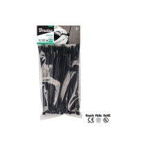 Bradas - lot de 100 SERRE-CÂBLES noir aux uv professionnel 7,6 X 300 MM nylon industrie câble wahooart jarretelles jarretelles binder con