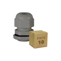 Lot de 10x Presse étoupe PG21 Polyamide pour câbles diamètre 14mm à 18mm - Étanche IP68