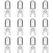 Beijiyi - Lot de 12 Ampoule Halogène G9 40W 230V Dimmable 0-100%, 480LM, Blanc Chaud 2700K, G9 Bi-Pin Base Halogène Lampe, Sans Scintillement, pour