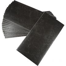 Lot de 12 autocollants pour carrelage de sol en pvc pour salon, chambre à coucher, salle à manger, cuisines, buanderies, 60 x 30 cm (12 pièces, noir)