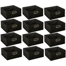 Lot de 12 Boites de rangement en tissu