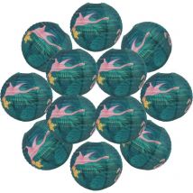 Lot de 12 Boule papier 30cm collection tropical