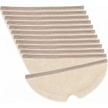 Lot de 12 Chiffons de Nettoyage pour Robot Aspirateur Xiaomi Roborock S7 S6 S5 S50 S51 S55 - Accessoires de Rechange Serpillière